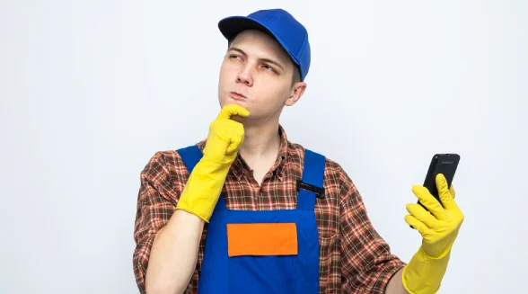person-is-thinking-about-calling-a-plumber