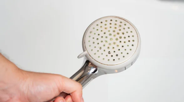showerhead-with-limescale-buildup