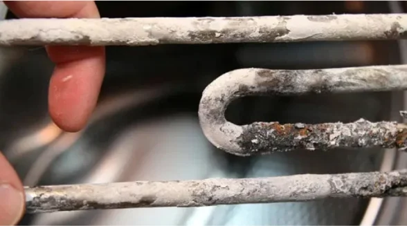 Calcium-and-Magnesium-deposits-on-boiler-heating-system