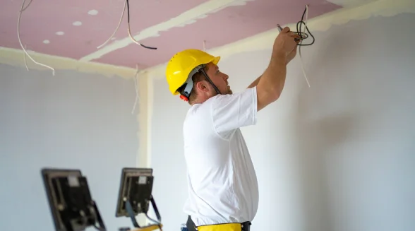 professional-electrician-rewiring-a-home