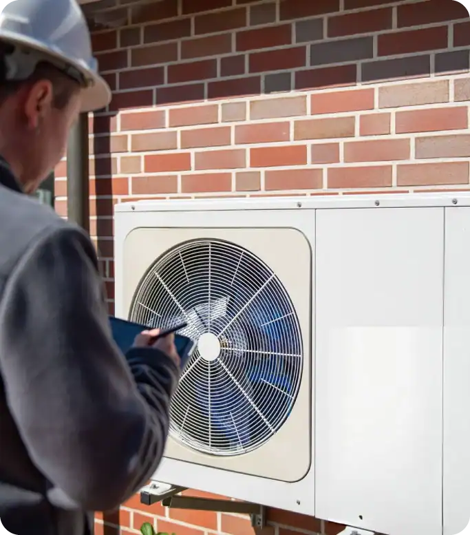 serviceteam engineer is carrying out ASHP service serviceteam engineer is carrying out ASHP service