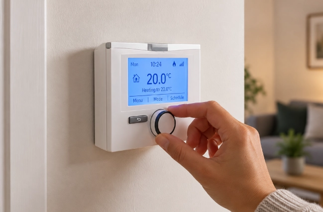 A-homeowner-is-turning-down-the-room-temperature