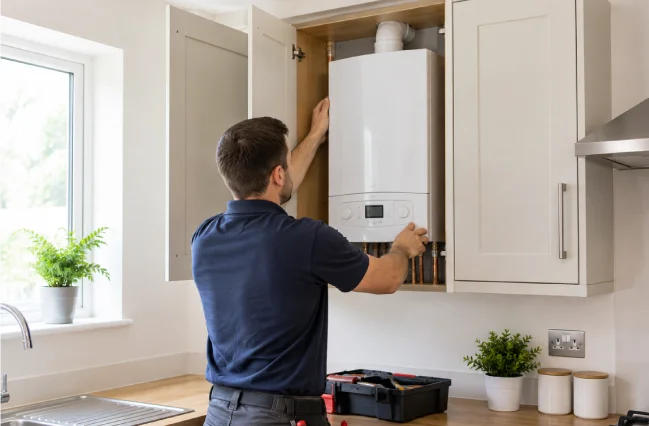 Boiler short cycling during heating system operation